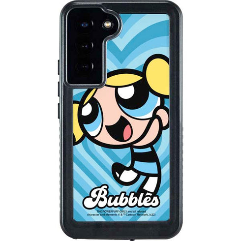 Cartoon Network Powerpuff Girls Bubbles Blue Hearts Galaxy S24 Plus Waterproof Case